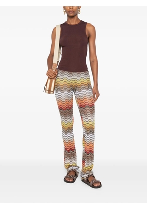 Missoni zigzag-knit trousers - Yellow