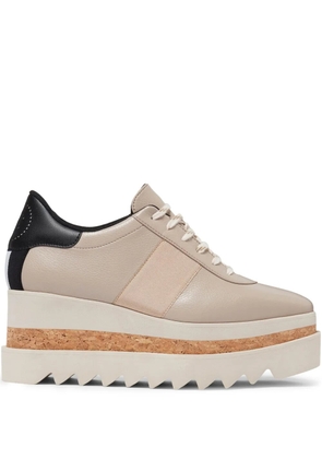 Stella McCartney logo-embroidered sneakers - Neutrals