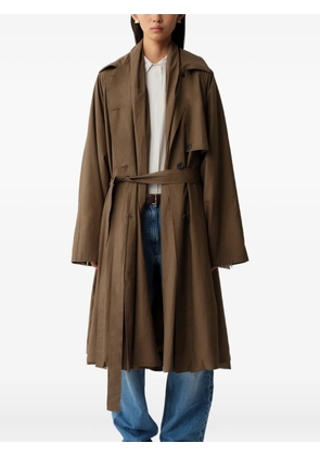 Calvin Klein belted storm-flap trench coat - Brown