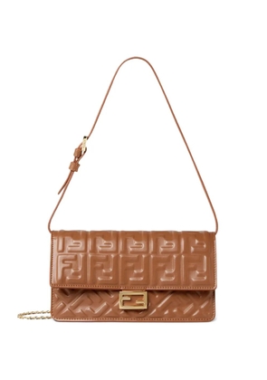 FENDI Compact Baguette chain wallet - Brown