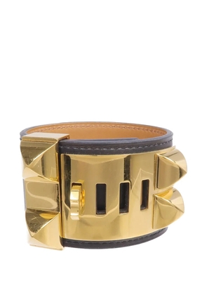 Hermès Pre-Owned Collier de Chien leather bracelet - Gold