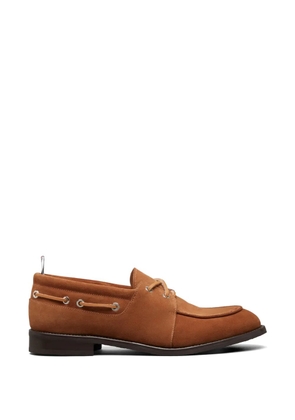 Thom Browne suede brogue-detail boat shoes