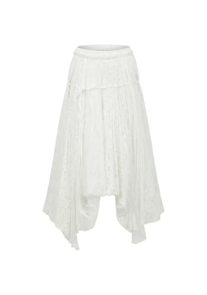 JW Anderson lace-layered longline skirt - White