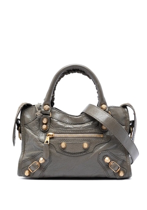 Balenciaga Pre-Owned 2016 Mini Lambskin Motocross Giant 12 City satchel - Grey