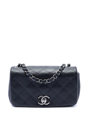 CHANEL Pre-Owned 2013-2014 Small Diamond Embossed Calfskin New Chic Flap shoulder bag - Grey