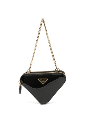 Prada Pre-Owned Triangle logo clutch bag - Black