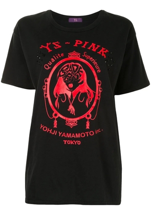 Y's logo-print slim-fit T-shirt - Black