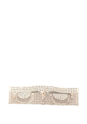 Gianfranco Ferré Pre-Owned 2000 eyelet-embellished multi-pockets belt - Neutrals