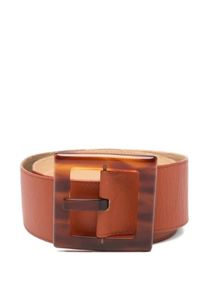Saint Laurent Pre-Owned 1970s square-buckle belt - Brown