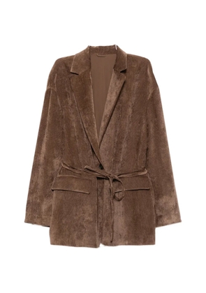 Brunello Cucinelli belted corduroy blazer - Brown