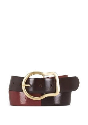 Dorothee Schumacher two-tone leather belt - Brown