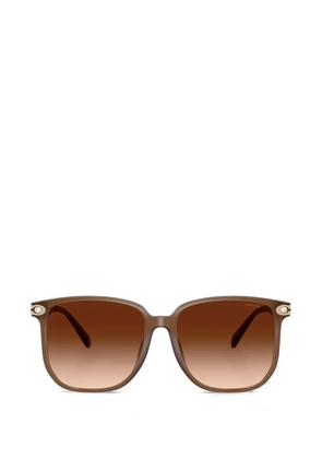 Coach logo-plaque square-frame sunglasses - Brown