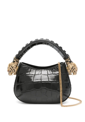Roberto Cavalli croc-embossed mini bag - Black