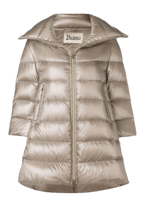 Herno padded zipped coat - Neutrals
