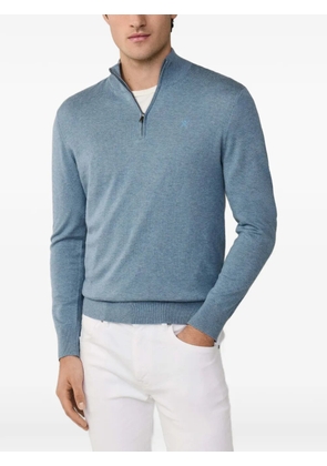 Hackett embroidered quarter-zip sweater - Blue