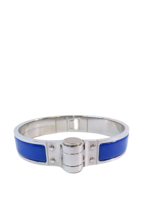 Hermès Pre-Owned Charnière enamel bracelet - Silver