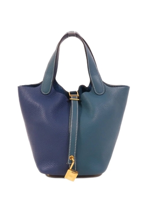 Hermès Pre-Owned 2019 Taurillon Clemence Picotin PM tote bag - Blue