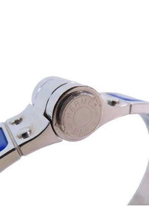 Hermès Pre-Owned Charnière enamel bracelet - Silver