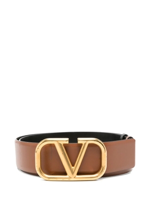 Valentino Garavani Pre-Owned VLogo buckle belt - Brown