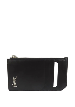 Saint Laurent Pre-Owned YSL logo leather card case - Black