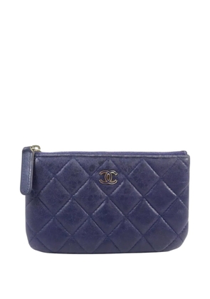 CHANEL Pre-Owned CC quilted coin pouch - Blue