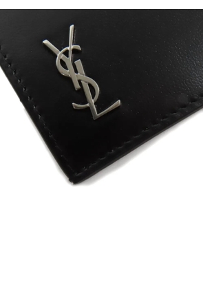 Saint Laurent Pre-Owned YSL logo leather card case - Black