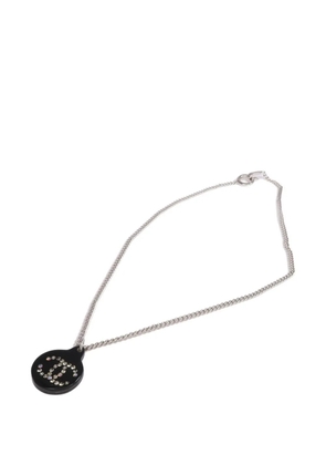 CHANEL Pre-Owned CC crystal necklace - Silver