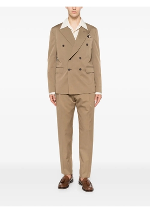 Brian Dales double-breasted peak-lapel blazer - Brown