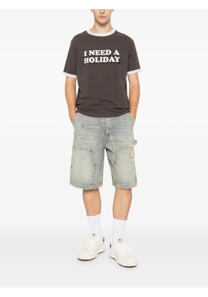 Ksubi Holiday Ringer slogan-print T-shirt - Grey