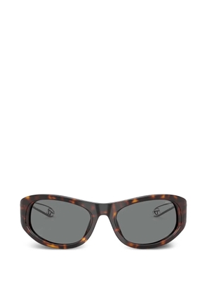 Diesel tortoiseshell-effect rectangle-frame sunglasses - Brown