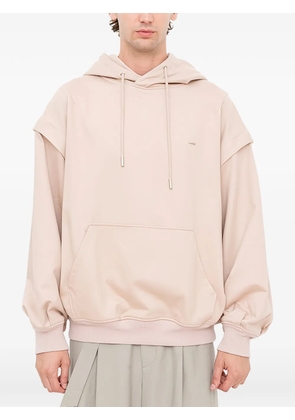 SONGZIO embroidered layered hoodie - Neutrals