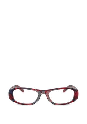 Diesel tortoiseshell-effect rectangle-frame glasses - Red