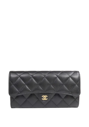 CHANEL Pre-Owned long CC quilted calfskin wallet - Black