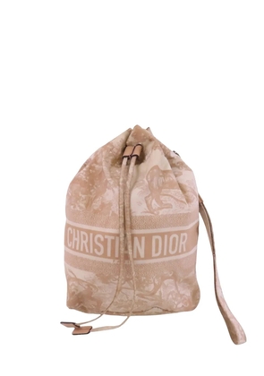 Christian Dior Pre-Owned Toile de Jouy drawstring pouch handbag - Neutrals