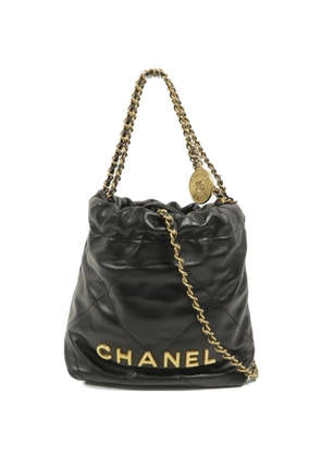 CHANEL Pre-Owned 22 mini leather tote bag - Black