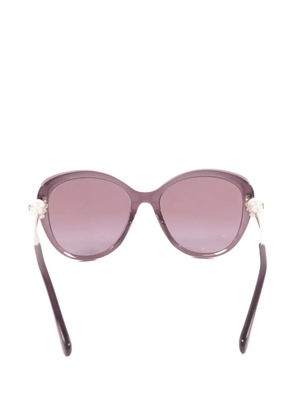 CHANEL Pre-Owned CC faux-pearl sunglasses - Purple