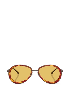 Diesel tortoiseshell-effect round-frame sunglasses - Brown