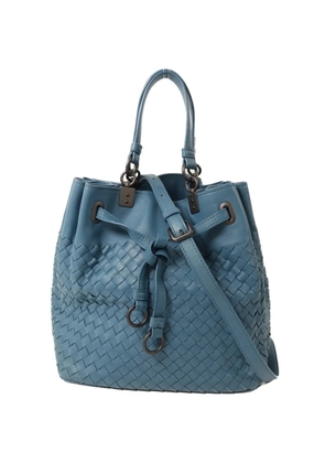 Bottega Veneta Pre-Owned Intrecciato leather shoulder bag - Blue