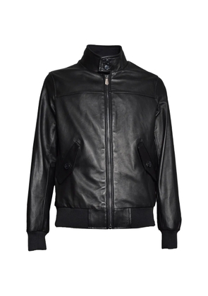 blusotto leather bomber jacket - Black