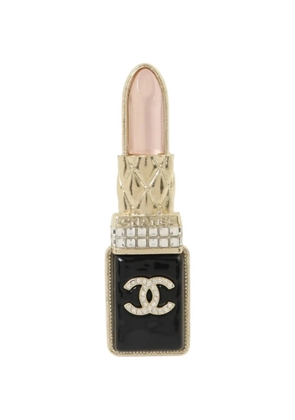 CHANEL Pre-Owned CC lipstick brooch - Gold