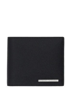 Armani Exchange logo-plaque bi-fold wallet - Black