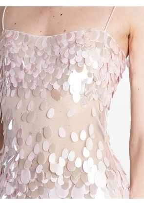 Retrofete Mischa sequin-embellished semi-sheer midi dress - Pink