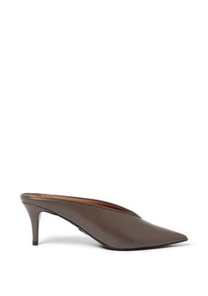 Stella McCartney pointed-toe V-cut mules - Brown