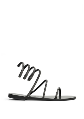 Nicolas Lainas Paros crystal-embellished spiral sandals - Black