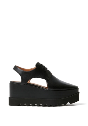 Stella McCartney Elyse cut-out wedge derby shoes - Black