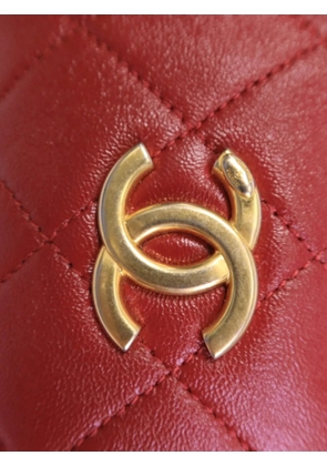CHANEL Pre-Owned CC quilted shoulder bag - Red