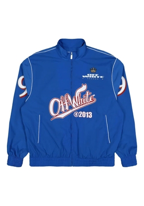 Off-White graphic-detail front-zip sport jacket - Blue