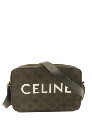 Celine Pre-Owned Triomphe logo-print messenger bag - Brown