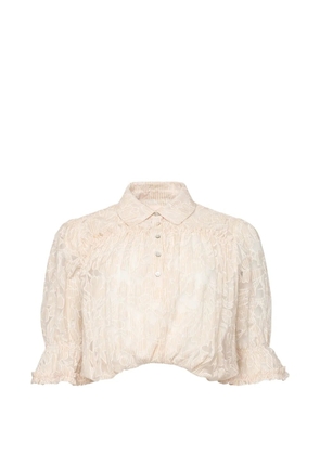 Cinq A Sept Cazi floral-lace top - Neutrals