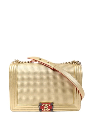 CHANEL Pre-Owned CC Boy chain shoulder bag - Gold